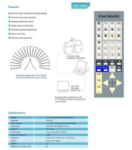 Meilleur écran optique lcd ophtalmique led 23 pouces pour Apple, lcp snellens, test de vision proche numérique, panneau graphique de vision oculaire - Product Image 2