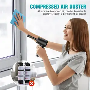Souffleur de poussière électrique pistolet à air comprimé sans fil souffleur de séchage de voiture brosse de nettoyage d'ordinateur dépoussiéreur d'air portable pour outils de nettoyage