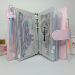 Carpeta de cuero A6 con diseño personalizado, carpeta de anillas de Color Pastel, para trabajo familiar, cuaderno, económico, A5, gran oferta - Product Image 4