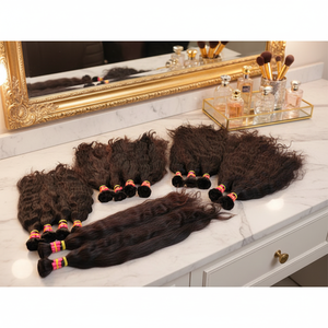 Extensions de cheveux à clipser vierges Remy de qualité supérieure, mélange Bourgogne – Tissage double machine sans couture en 3 pièces, exportateur indien - Product Image 6