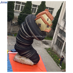 บ้านพองในพายุทอร์นาโดที่มีไฟ LED บ้านพองบนเนินเขาสำหรับการโฆษณาตกแต่ง - Product Image 1