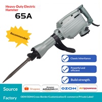 Marteau-piqueur électrique 65A95A 110V, outil de démolition de qualité industrielle haute puissance, 17 kg, avec 65 burins