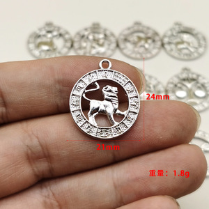 Charmes du zodiaque strass douze Constellations <span class=keywords><strong>signe</strong></span> breloques alliage pour la fabrication de bijoux bracelets à bricoler soi-même fabrication de colliers - Product Image 2