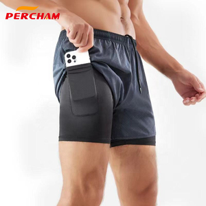 Pantaloncini da Corsa Estivi da Uomo 3 Pollici, per Maratona, Atletici, Ecologici, Asciugatura Rapida, Doppio Strato, Foderati, per Allenamento in Palestra, Vestibilità Regolare - Product Image 3