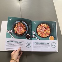 Ensemble de menus personnalisés en cuir PU noir à 3 anneaux, présentoir de factures et carte des vins haut de gamme