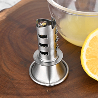 Handmatige roestvrijstalen mini fruit- en groentesapcentrifuge, handbediende sinaasappelsapmaker, vaatwasserbestendig, makkelijk schoon te maken, nieuwstaat