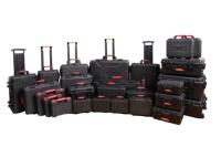 Mallette de transport rigide en ABS avec mousse pré-découpée, indice de protection IP65, couleur noire, personnalisable avec support OEM