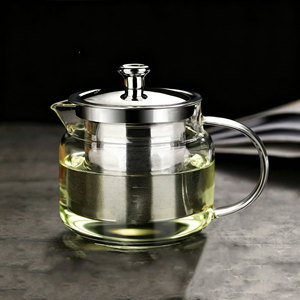 Teiera in Vetro Borosilicato Premium, Disponibile in 3 Misure, Resistente al Calore con Filtro in Acciaio Inox e Coperchio - Product Image 2