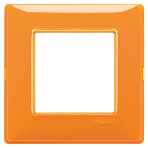Vimar Wall <b>Switch</b> Plate Orange 13x8 Cm 0.9 H Reflex Finish - Product Image 1