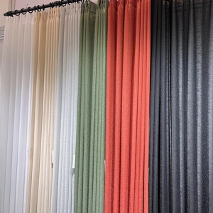 Vải Lanh Sang Trọng Sheer Rèm Vải Phong Cảnh Mục Vụ Dệt Voile Cho Cửa Sổ Và Phòng Ngủ Thoáng Khí Thoải Mái - Product Image 1
