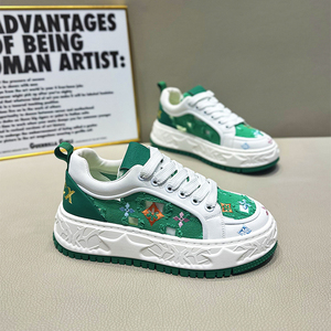 Chaussures de skateboard d'été avec broderie de style chinois, respirantes, à semelle souple, à lacets, pour le sport et les loisirs - Product Image 3