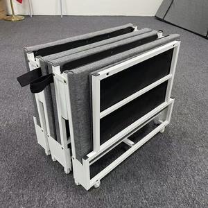 Lit pliant Myb avec dossier 190x70cm, cadre en aluminium gris, lit Murphy pliable pour bureau, école, design moderne - Product Image 1