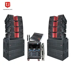 T.I Pro Audio high powered professional waterproof concert stage speaker dual 12 inch line array system speaker set