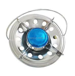 Réchaud de camping portable extérieur à gaz liquéfié, mini-brûleur en acier avec valve, petit réchaud à gaz pour cuisson - Product Image 1