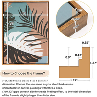 Cadre flottant en plastique DIY pour peinture sur toile, couleurs variées, formats A0 A1 A2 A3 A4 11x14, pour mur