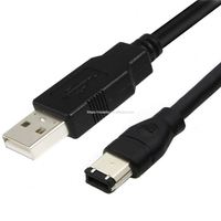 Câble adaptateur IEEE 1394 fils FireWire 6 broches femelle vers USB 2.0 Am pour appareil photo numérique