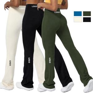 Pantalon de yoga à séchage rapide pour sport, legging avec logo personnalisé, pantalon de yoga taille haute pour fitness et gym pour femmes vente en gros - Product Image 1