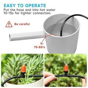 Kit de Riego por Aspersión Naranja, Microaspersor de Plástico de 1/2 Pulgada, Interfaz Ajustable, Eficiente en el Consumo de Agua, Enfriamiento por Nebulización para Jardín Exterior - Product Image 2