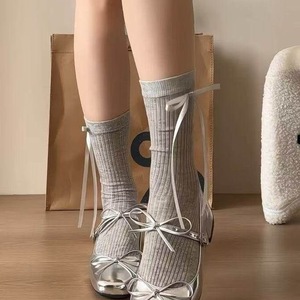 Stunning low-cut chunky heeled <b>shoes</b>, new 2026 style, sweet <b>bow</b> to match skirts - Product Image 4