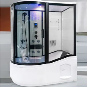 New design aluminum frame glass door massage steam shower room