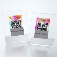 Étiquette holographique de sécurité personnalisée authentique avec code QR à gratter pour les étiquettes d'emballage
