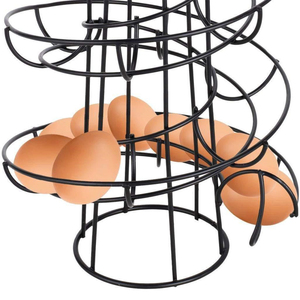 Estante moderno de Metal para refugio de huevos, 24 huevos, encimera de cocina, estante organizador de huevos, suministros de cocina para el hogar, estante de rodillos de almacenamiento en espiral - Product Image 2