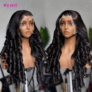 วิกผมลอนฟูแบบ Funmi ผลิตตามสั่งจากซัพพลายเออร์ชั้นนำ ไม่ต้องใช้กาว  แบบลูกไม้ด้านหน้า <span class=keywords><strong>สี</strong></span>ออมเบร <span class=keywords><strong>ผม</strong></span>แท้ธรรมชาติ วิกผมลอนฟูสำหรับผู้หญิง - Product Image 4