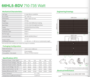 แผงโซลาร์เซลล์แบบสองหน้า N-Type IBC กำลังไฟ 700 วัตต์ ประสิทธิภาพสูง สำหรับฟาร์มโซลาร์ขนาดใหญ่ - Product Image 6