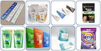 Machine de remplissage verticale ESKO en acier inoxydable pour sachets de liquides, machine de formage, remplissage et scellage pour l'emballage de liquides alimentaires et chimiques quotidiens