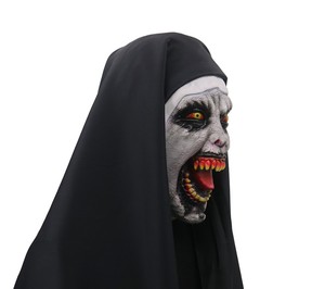 Máscara de Látex de Monja para Halloween DAMAI, Disfraz de Terror para Fiestas de Disfraces, Máscara Facial Completa con Impresión Tipográfica de 6 Colores, Horripilante - Product Image 2