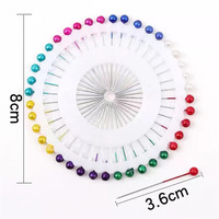Épingles de courtepointe de couture de tête de perle ronde colorée pour des décorations de couture d'artisanat