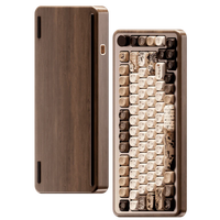 MU02 Neue Mountain Seclusion ISO PBT Walnuss-Holz Drei-Modus Mechanische Tastatur USB-C RGB-Hintergrundbeleuchtung Kabellos Hot-Swap 4000mAh