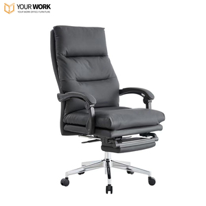 Chaise de bureau exécutive en cuir à dossier haut pivotant réglable et confortable pour les Offres Spéciales de patron sur les caractéristiques de massage - Product Image 1