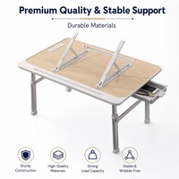 Bureau portable pliable à hauteur réglable, ergonomique, pour lit, canapé, maison, bureau