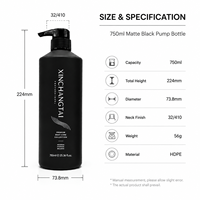 Bouteille Pompe Vide en Plastique HDPE 750ml, Écologique, Rechargeable, Blanc Mat, pour Gel Douche, Shampoing, Usage Familial, Salle de Bain, Maison