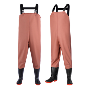 Waders respirants pour femmes rouges Waders à couverture complète pour la pêche Vert Imperméable Trèfle OEM Bottes personnalisées PVC Logo Style - Product Image 1
