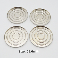 Vide Rond 58 Inoxydable Steal Fer Casseroles Godets Maquillage Personnalisé Cosmétique Étain Pan Magnétique Fard À Paupières Palette Emballage Cercle casseroles
