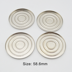 Sartenes redondas vacías de hierro de acero inoxidable 58 Godets, molde de hojalata cosmético personalizado, paleta de sombras de ojos magnéticas, sartenes circulares de embalaje - Product Image 6