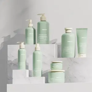 Emply Luxo Personalizado Verde Soft Touch Loção Body Cream Shampoo Garrafas conjunto 50ml 150ml 200ml 250ml 350ml 500ml Garrafas de pulverizador