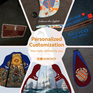 Trajes de <span class=keywords><strong>Invitada</strong></span> de Boda Personalizables de Fábrica HARCHOY - Elegante Conjunto de Blazer de Lana 100% de Un Solo Pecho, Impermeable y Transpirable - Product Image 4