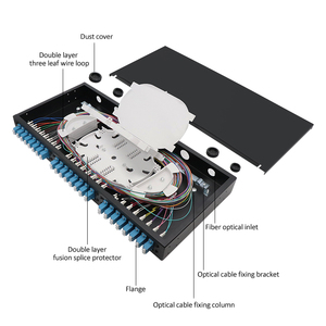 19 inch quang phân phối khung sợi quang thiết bị đầu cuối hộp 24/48/72 cổng Rack mount 1U SC LC FC sợi vá ngoài trời Wifi PoE - Product Image 4