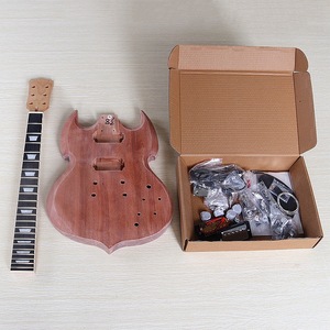 Nouvel ensemble de <span class=keywords><strong>guitare</strong></span> électrique de style SG pour débutants, composants pré-assemblés pour guitares électriques SG semi-finies - Product Image 2