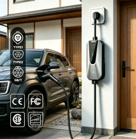 Cargador Portátil para Vehículos Eléctricos Putainen de 22kW 32A Trifásico GB/T con Pantalla LED de 1.3 Pulgadas