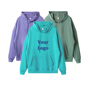 Chất Lượng Cao Biểu Tượng Tùy Chỉnh Hai Mảnh Phù Hợp Với Màu Rắn Trống Đồng Bằng Thời Trang Nam Giới Quá Khích Trùm đầu Áo Len Quần Set - Product Image 1