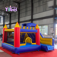 YIBEI Château Gonflable Commercial Intérieur/Extérieur avec Toboggan et Zone de Saut pour Enfants et Adultes – Idéal pour la Location