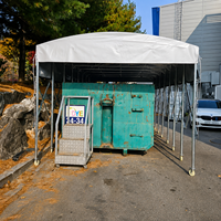 Tente à auvent rétractable durable, cadre en acier épaissi, résistante au vent, imperméable, pare-soleil en PVC, toutes saisons, pour utilisation en extérieur