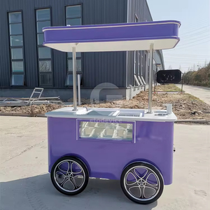 Chariot mobile standard américain pour la vente de nourriture rapide, chariot de vente de crème glacée avec équipement de cuisine, remorques alimentaires, chariot de congélation pour crème glacée - Product Image 1