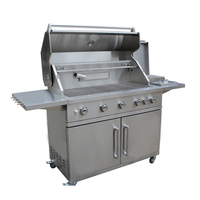 Îlot de barbecue infrarouge personnalisé au gaz GPL en acier inoxydable pour cuisine extérieure avec 5x13 600 BTU