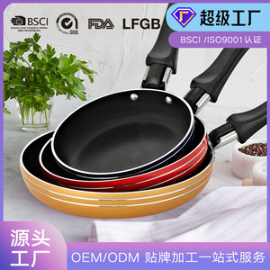 Mini Nonstick Frying <b>Pan</b> Set <b>Round</b> Portable Hand Wash Only 3 Piece Set For Breakfast <b>Egg</b> Cooking - Product Image 3