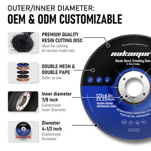 Disques de meulage pour meuleuse d'angle, disques abrasifs en céramique à liaison résine, disques de coupe et de meulage pour l'inox - Product Image 5